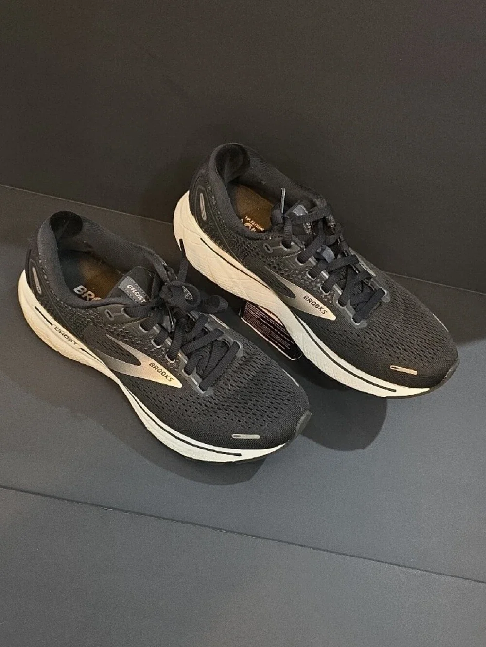 Brooks Ghost 14 Women's Running Shoes - Black/Cream Size  9